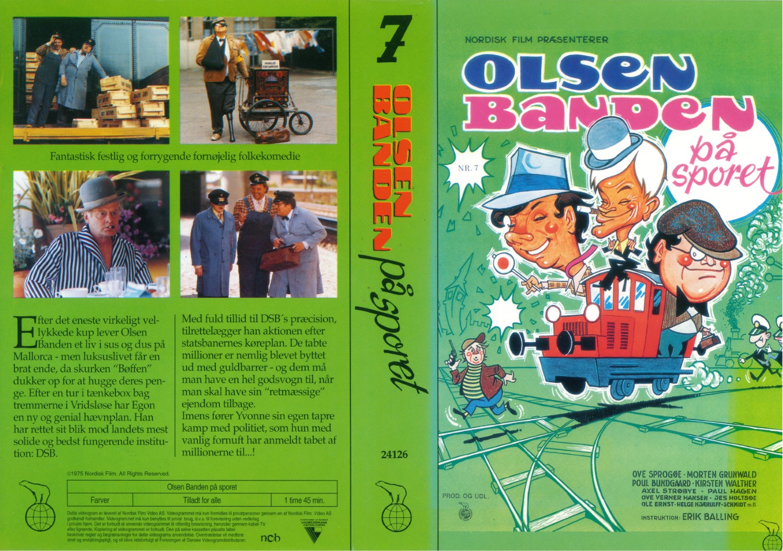Olsen Banden 7 - Olsen Banden på sporet  VHS  1975