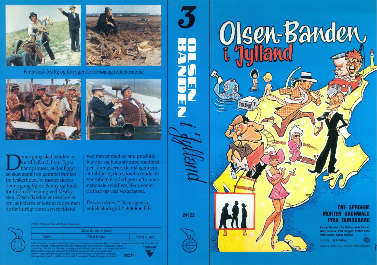 Olsen Banden 3 - Olsen Banden i Jylland  VHS Nordisk Film 1971
