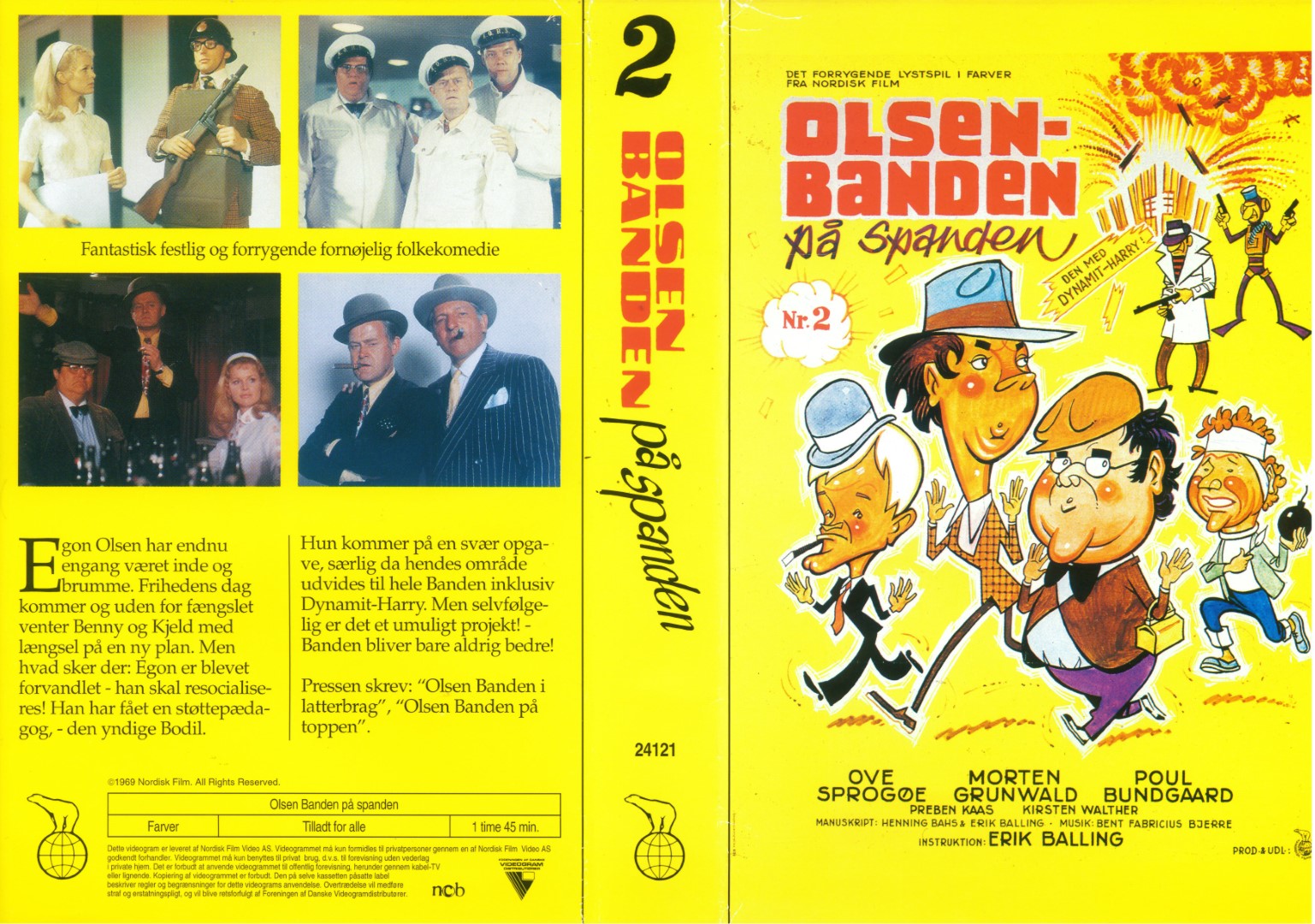 Olsen Banden 2 - Olsen Banden på spanden  VHS Nordisk Film 1969