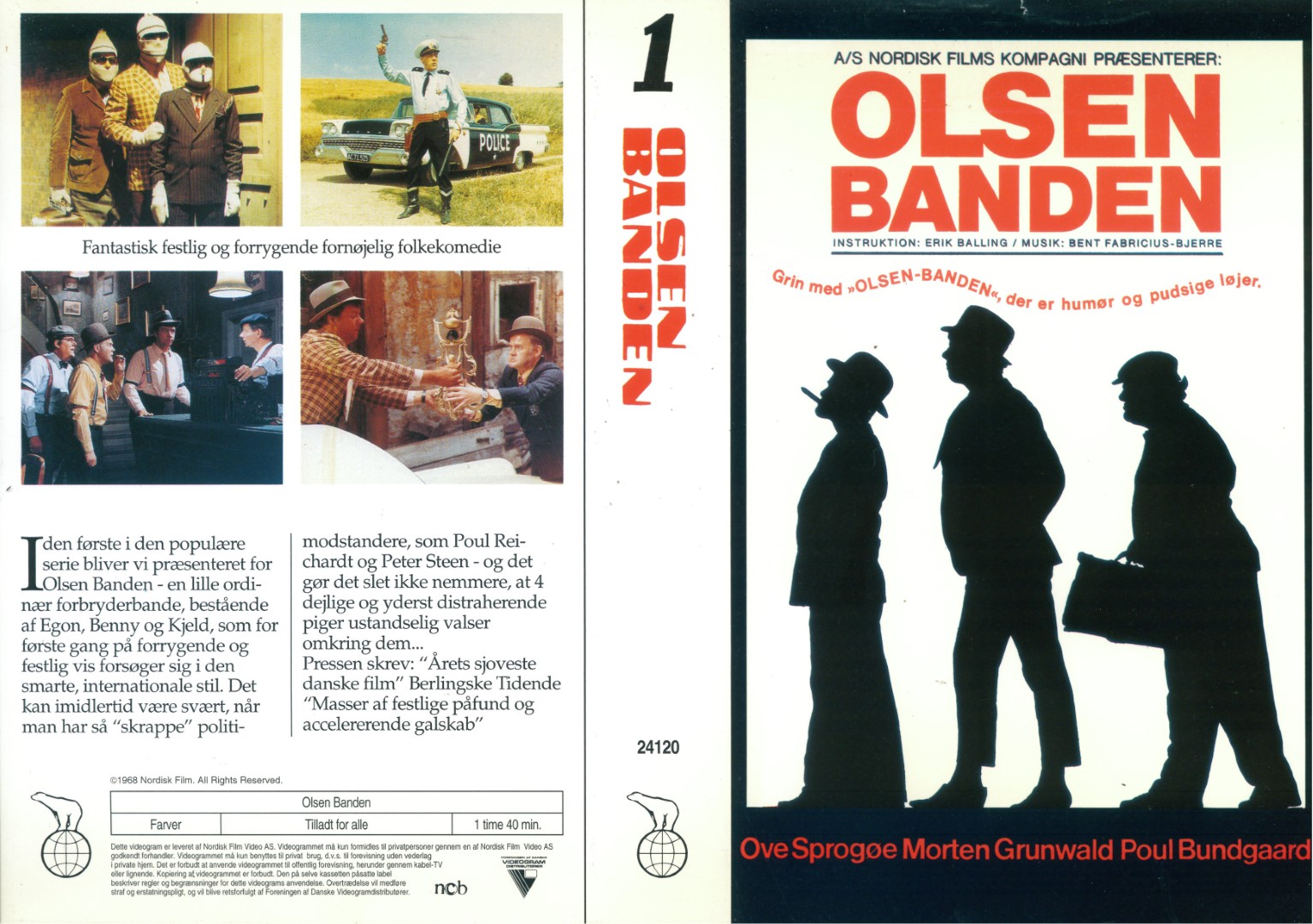 Olsen Banden  VHS Nordisk Film 1968