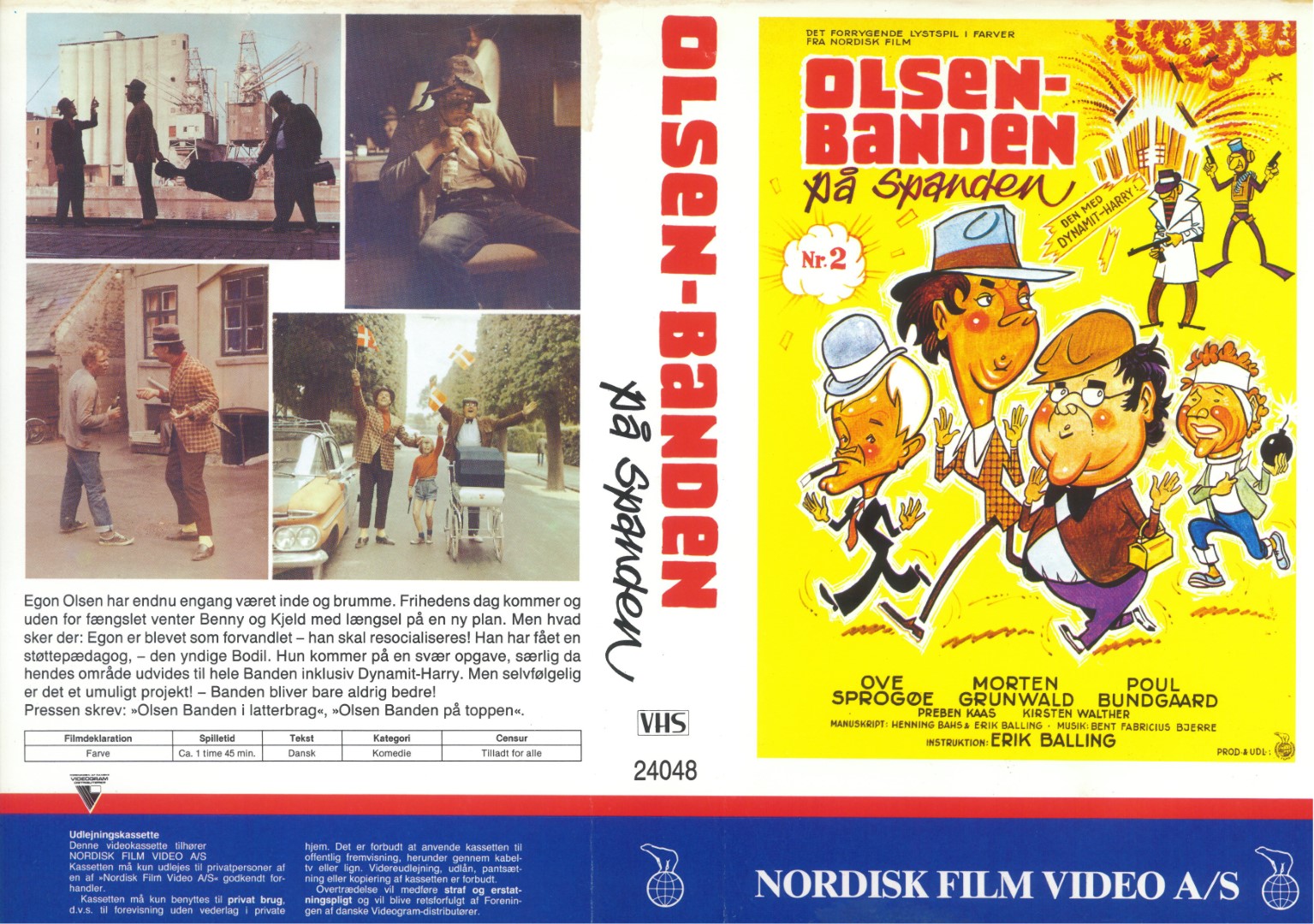 Olsen Banden 2 - Olsen Banden på spanden  VHS Nordisk Film 0