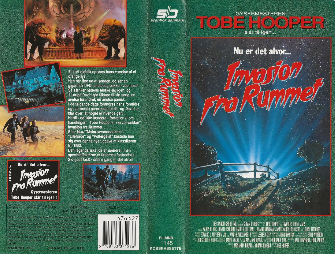 Invasion fra rummet <p>Org.titel: Invaders From Mars</p> VHS Kavan, Scanbox 1986