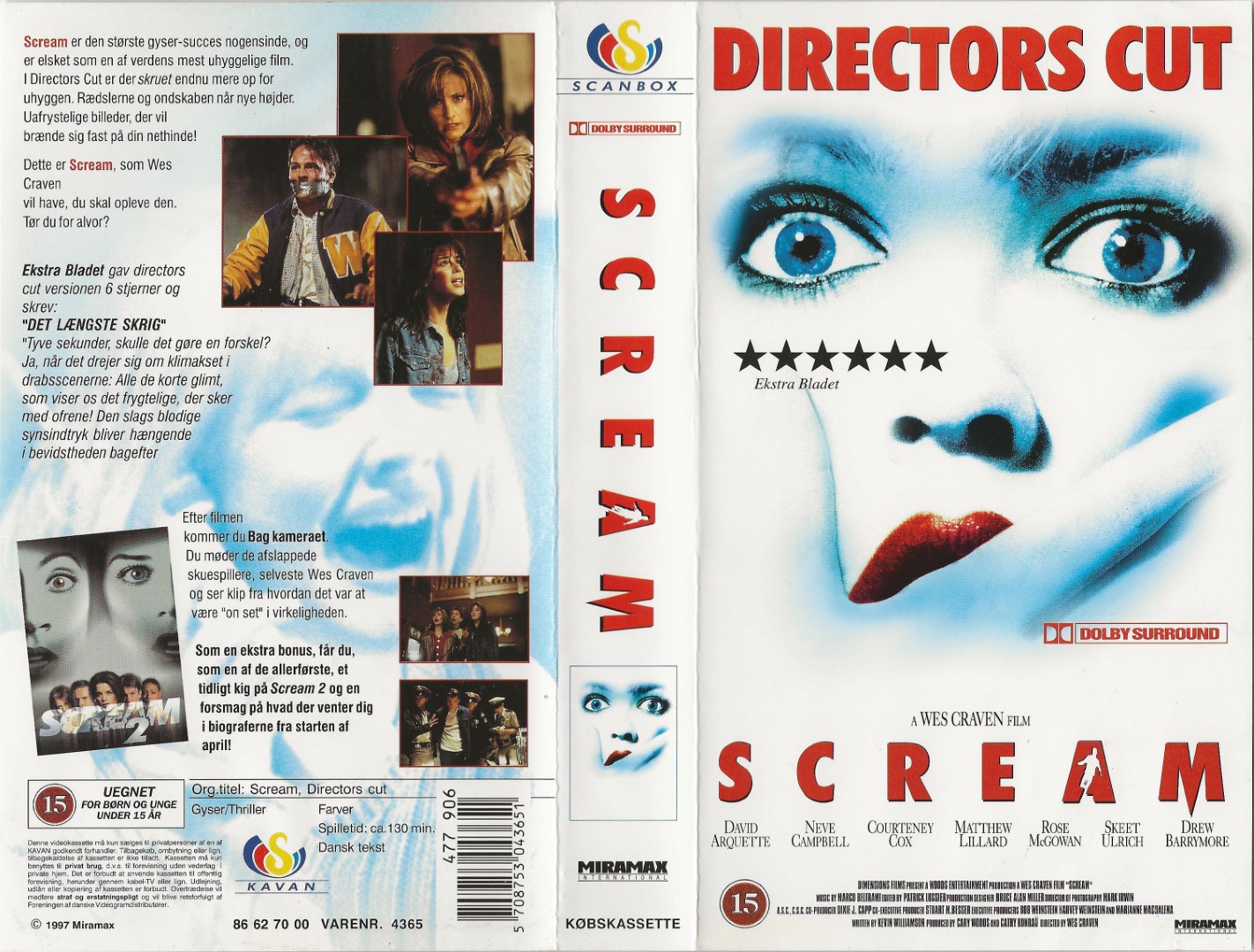 Scream - Director's Cut <p>Org.titel: Scream</p> VHS Kavan, Scanbox 1997