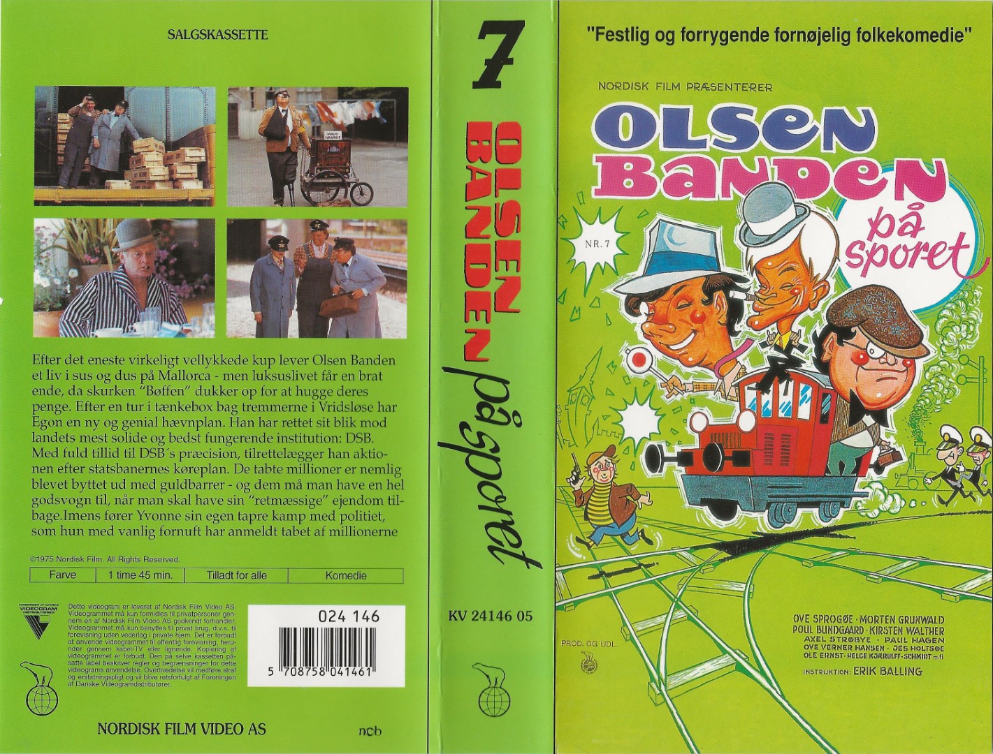 Olsen Banden 7 - Olsen Banden på sporet  VHS Nordisk Film 1994