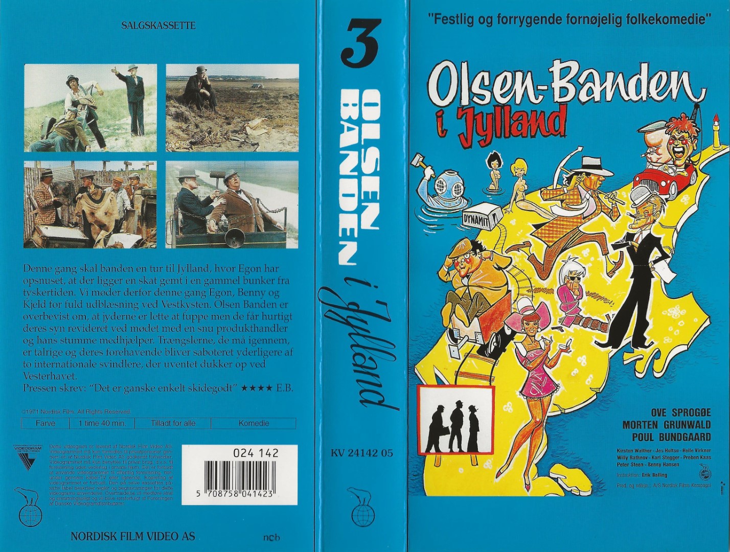 Olsen Banden 3 - Olsen Banden i Jylland  VHS Nordisk Film 1994