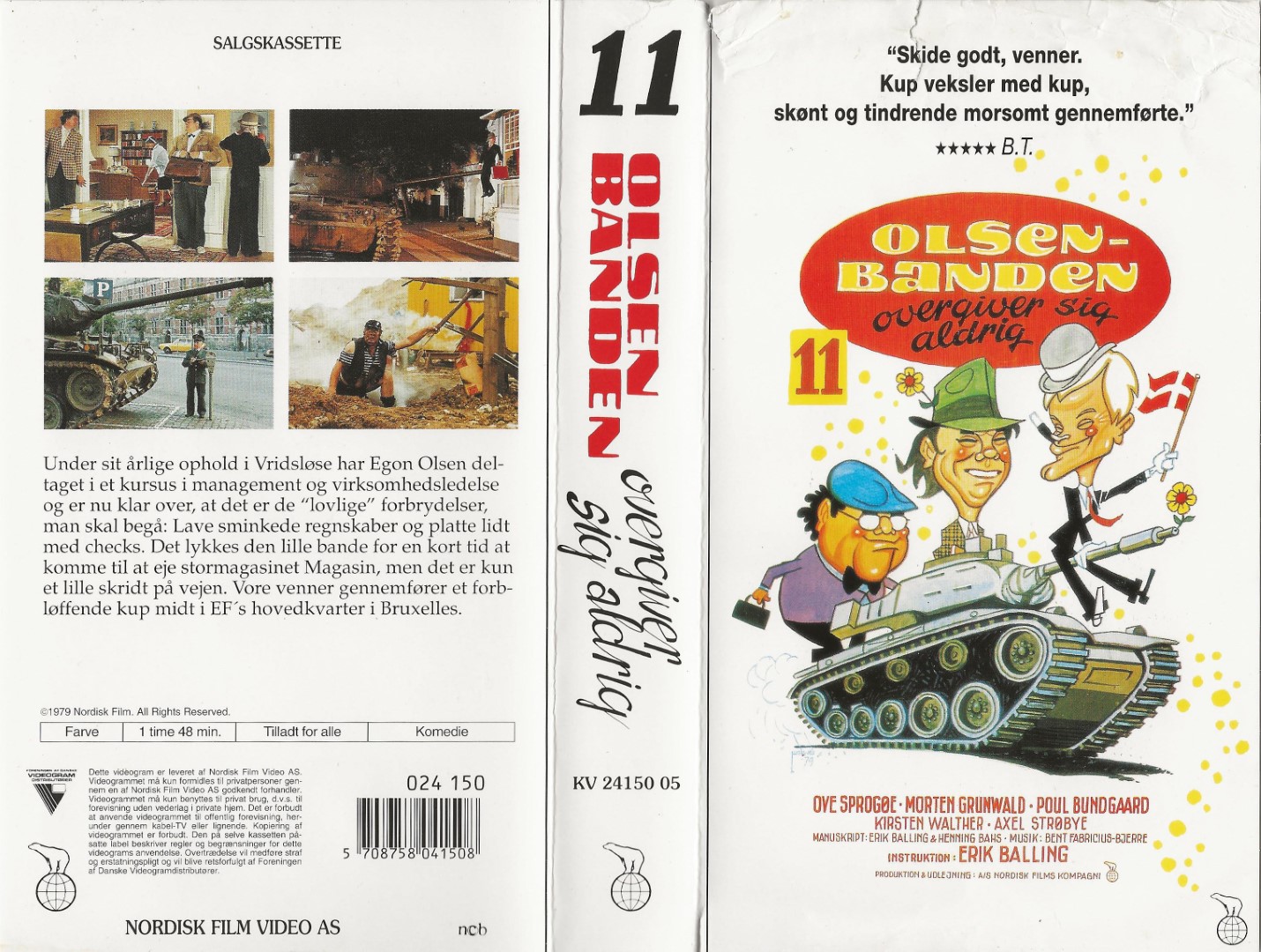 Olsen Banden 11 - Olsen Banden overgiver sig aldrig  VHS Nordisk Film 1994