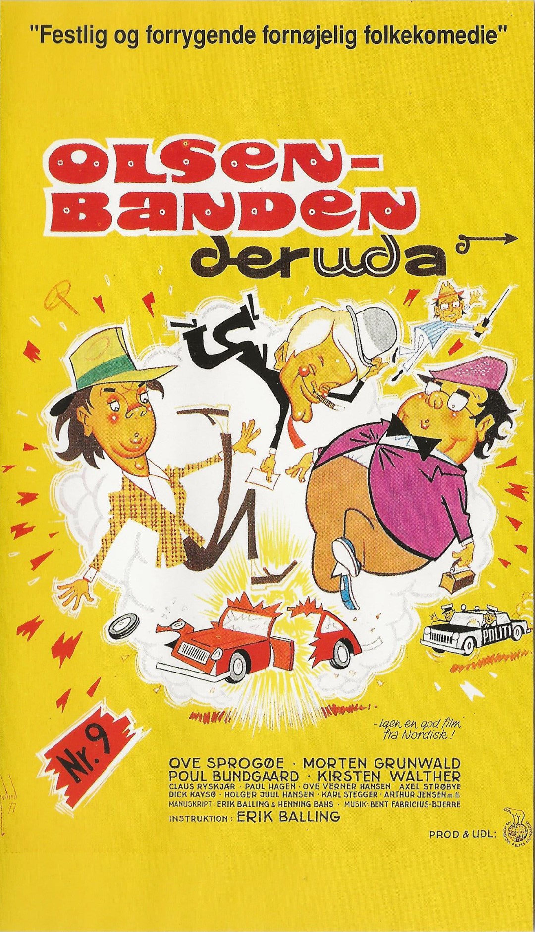 Olsen Banden 9 - Olsen Banden deruda'  VHS Nordisk Film 1994