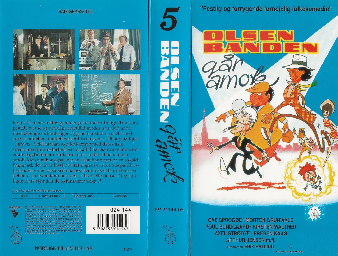 Olsen Banden 5 - Olsen Banden går amok  VHS Nordisk Film 1994