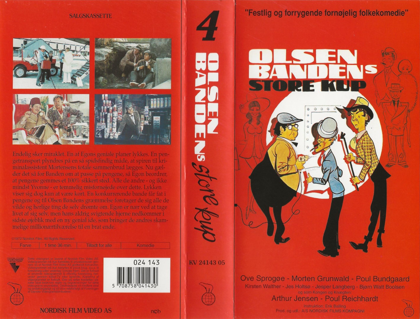Olsen Banden 4 - Olsen Bandens store kup  VHS Nordisk Film 1994