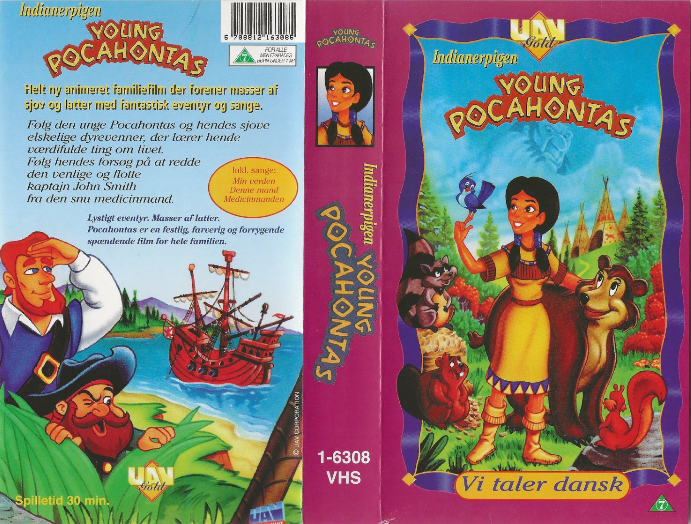 Indianerpigen Young Pocahontas <p>Org.titel: Young Pocahontas</p> VHS UAV 1997