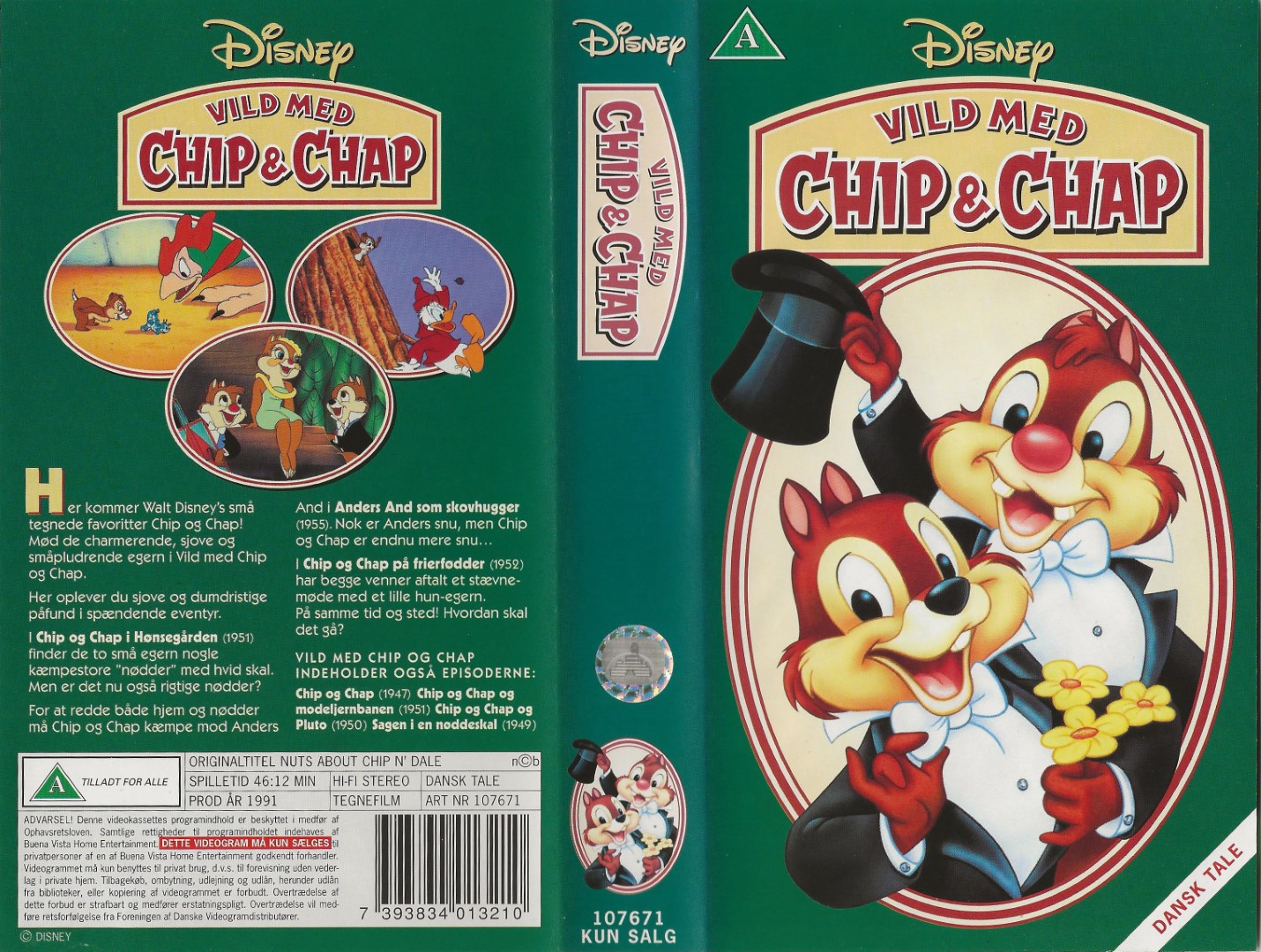 Vild med Chip & Chap <p>Org.titel: Nuts About Chip N' Dale / Chip 'n Dale: Here Comes Trouble</p> VHS Disney 1991
