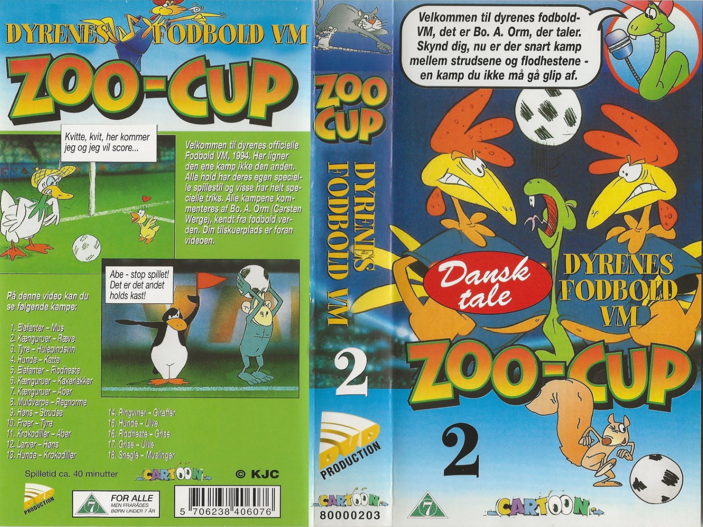 Zoo-Cup 2 - Dyrenes fodbold VM <p>Org.titel: Zoo Cup</p> VHS DVD - Dansk Video Distribution A/S 1994