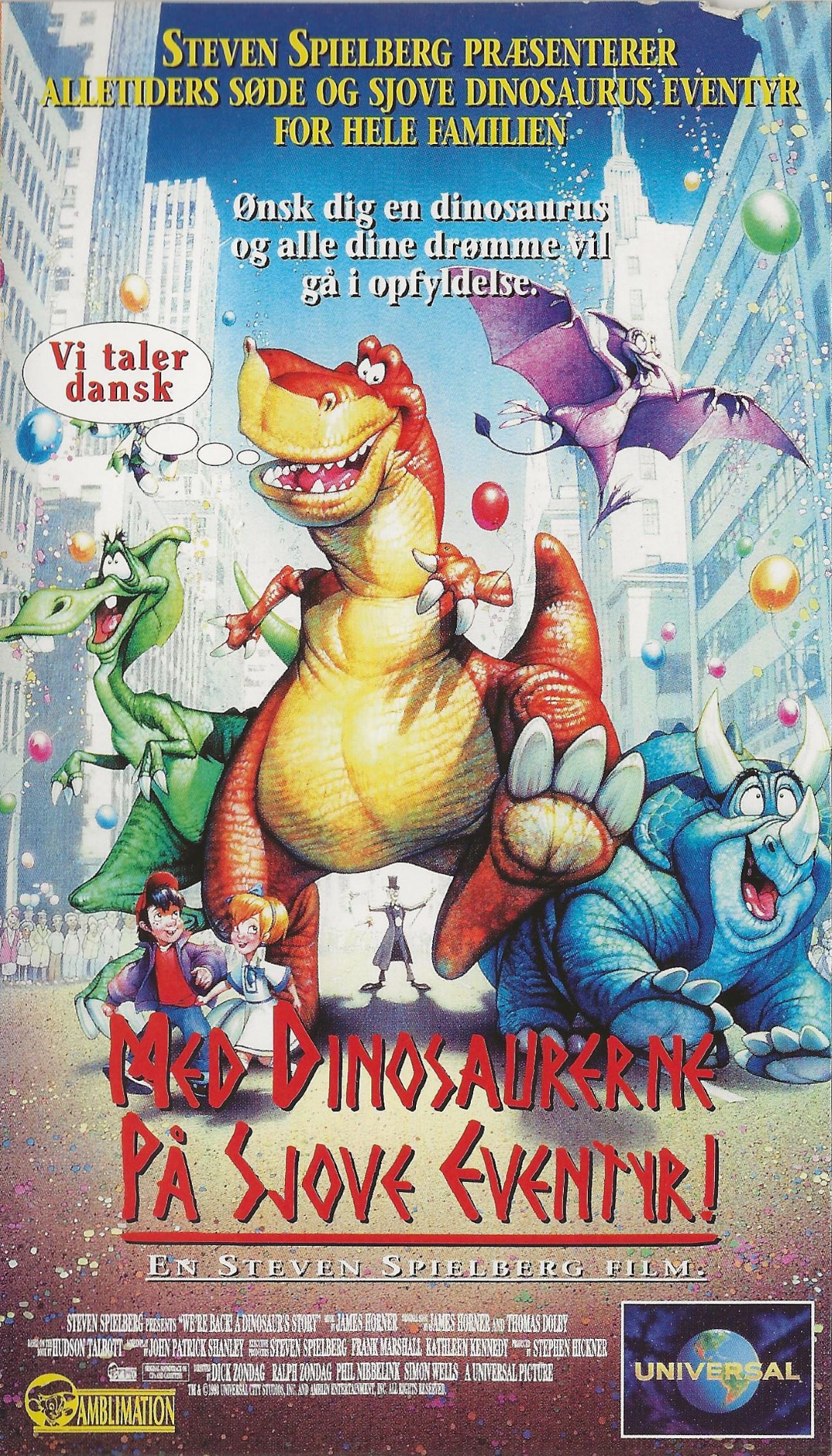 Med Dinosaurerne på Sjove Eventyr <p>Org.titel: We're Back! A Dinosaur's Story</p> VHS Universal 1993