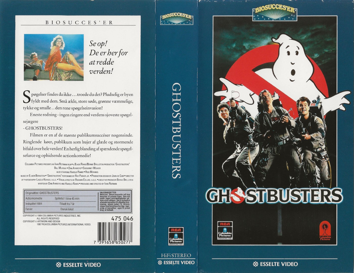 Ghostbusters  VHS Esselte Video 1987