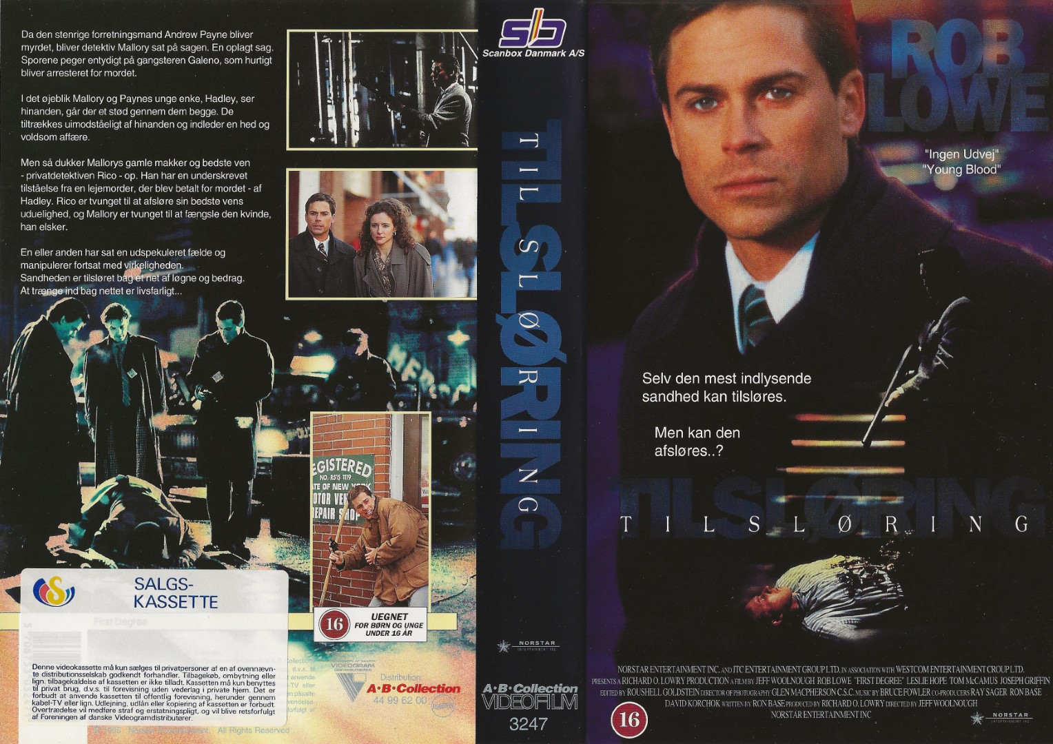 Tilsløring <p>Org.titel: First Degree</p> VHS A-B-Collection, Scanbox 1995