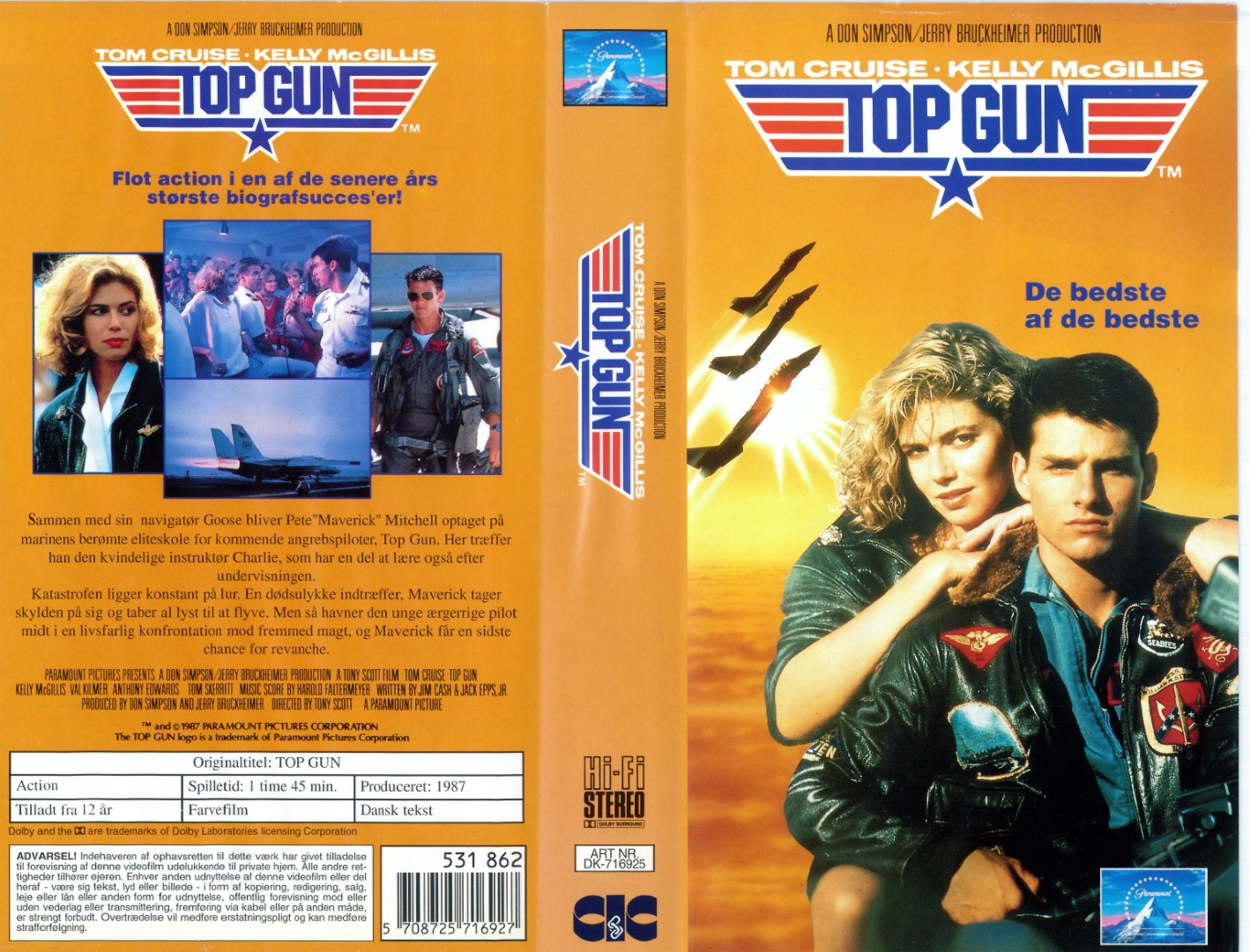 Top Gun  VHS CIC Video 1987