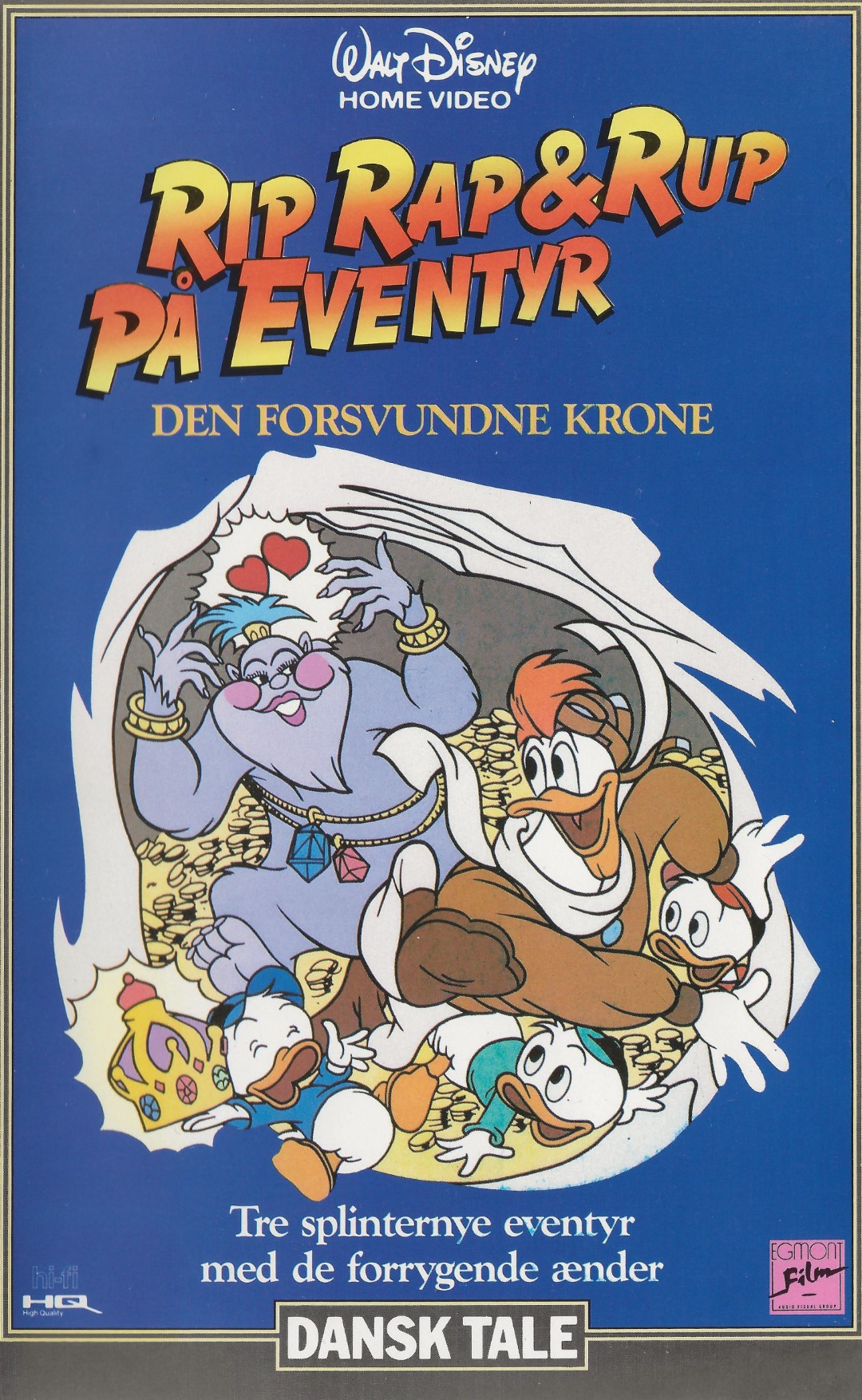 Rip, Rap & Rup på Eventyr - Den forsvundne krone <p>Org.titel: Ducktales Vol. 3</p> VHS Disney, Egmont Film 1988