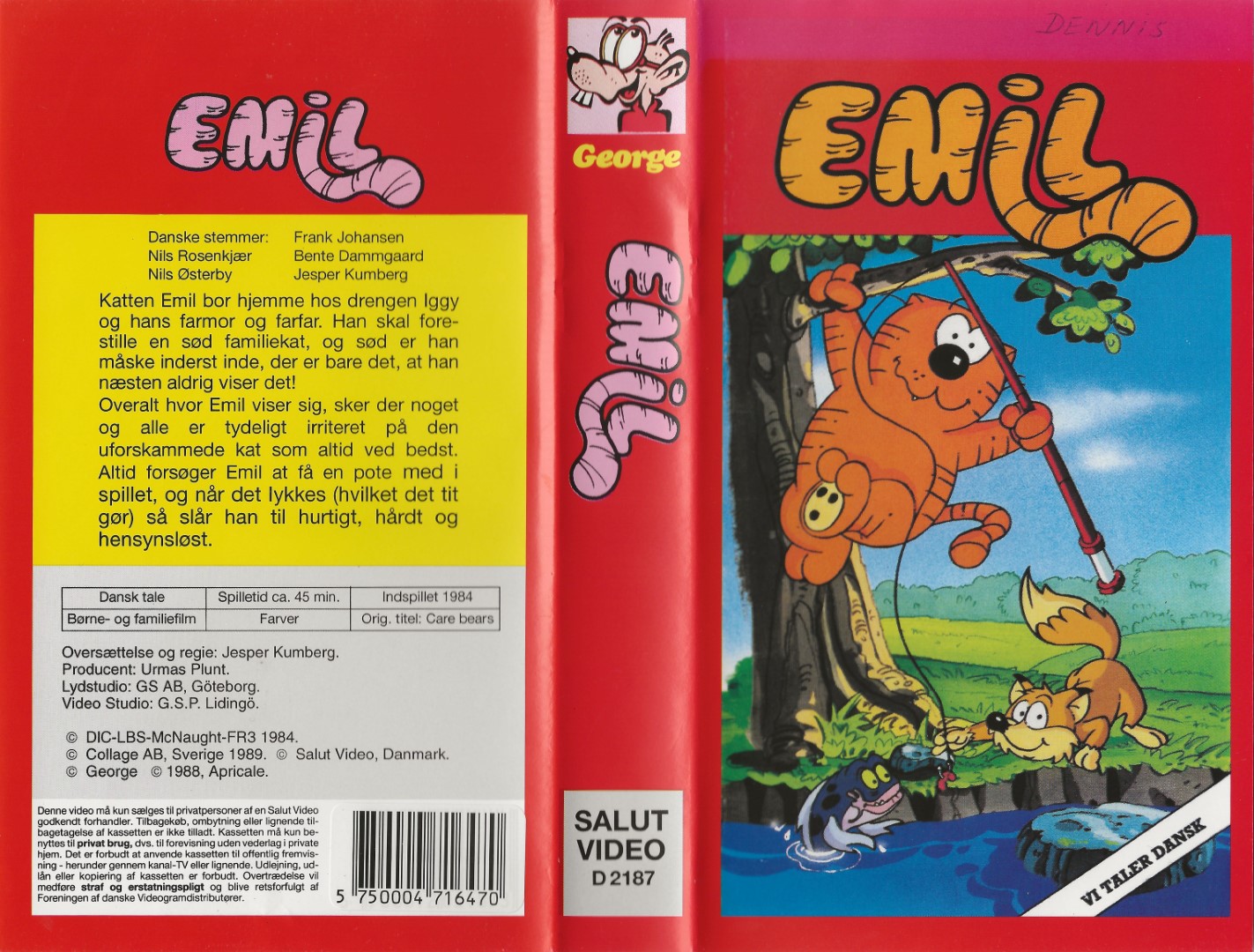 Emil <p>Org.titel: Heathcliff</p> VHS Salut 1989