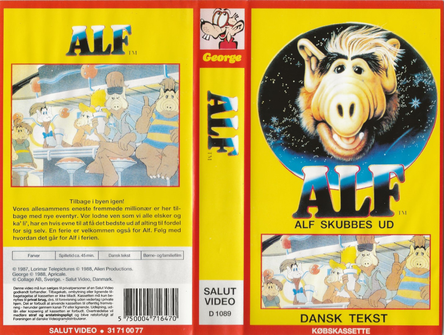 ALF - Alf skubbes ud  VHS Salut 1988