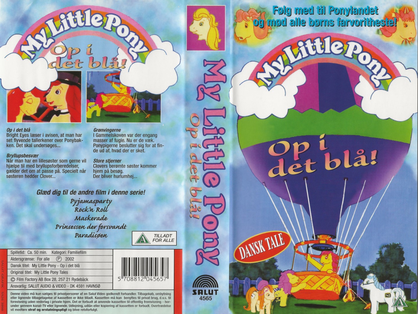 My Little Pony - Op i det blå <p>Org.titel: My Little Pony Tales</p> VHS Salut 2002