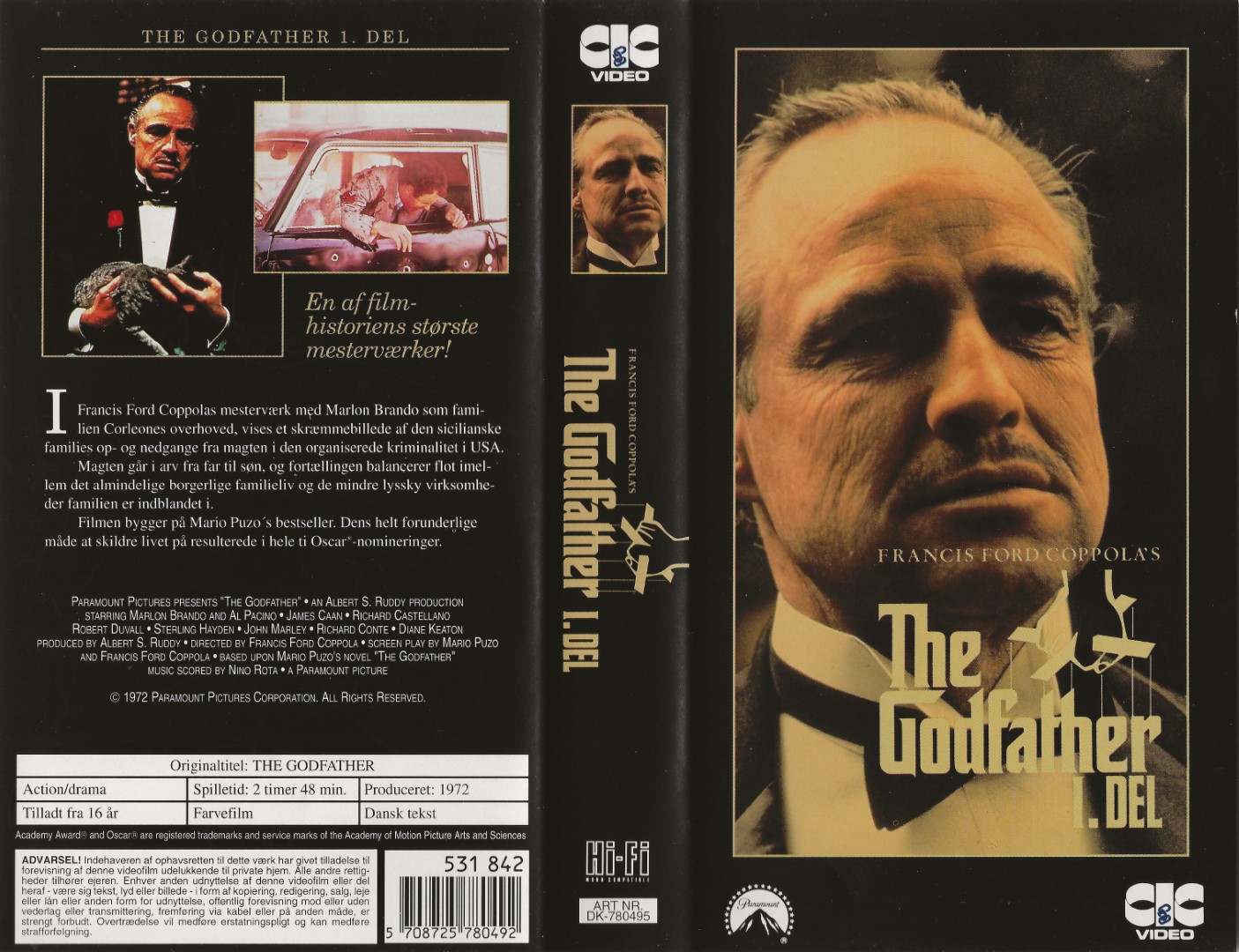 The Godfather - 1. del <p>Org.titel: The Godfather</p> VHS Paramount 1972