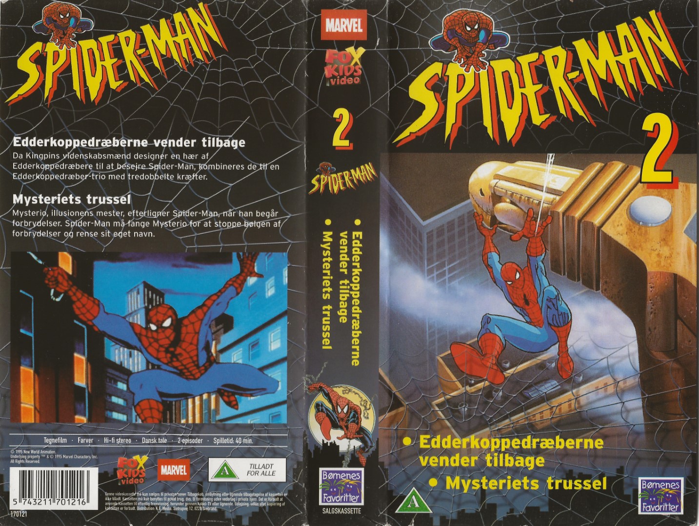 Spider-Man (2) <p>Org.titel: Spider-Man - The Animated Series</p> VHS Børnenes Favoritter 1995