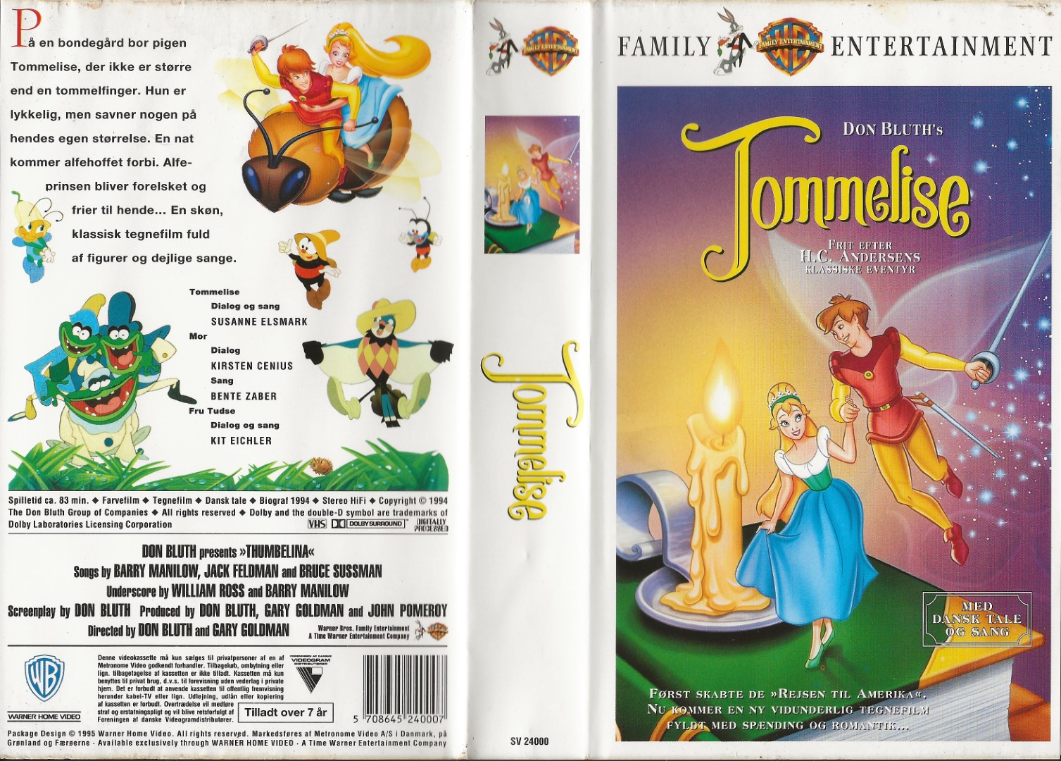 Tommelise <p>Org.titel: Thumbelina</p> VHS Warner Bros. 1995