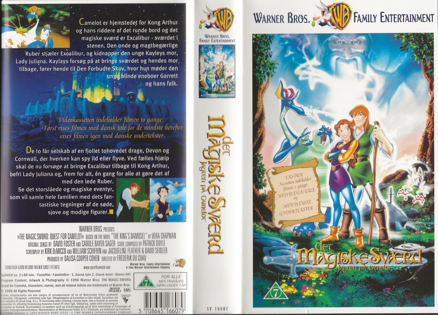 Det Magiske Sværd: Jagten på Camelot <p>Org.titel: The Magic Sword: Quest for Camelot</p> VHS Warner Bros. 1998