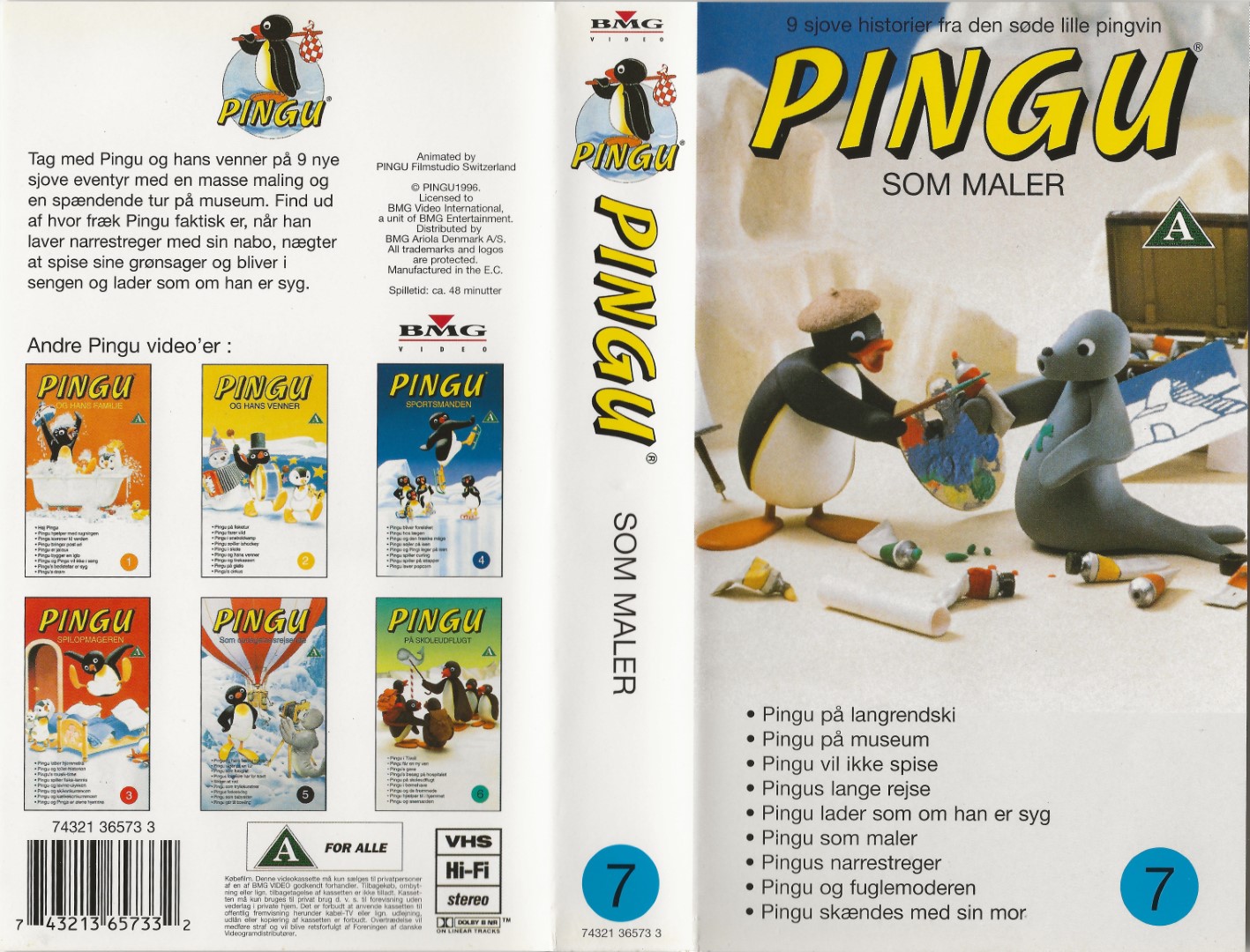 Pingu 7 - Pingu som maler  VHS BMG Video 1995