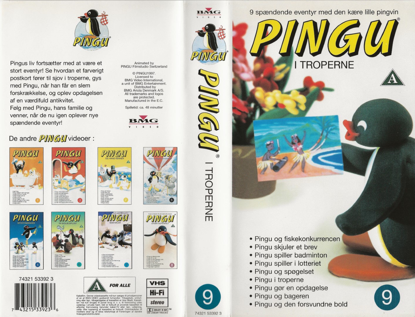 Pingu 9 - Pingu i troperne  VHS BMG Video 1997