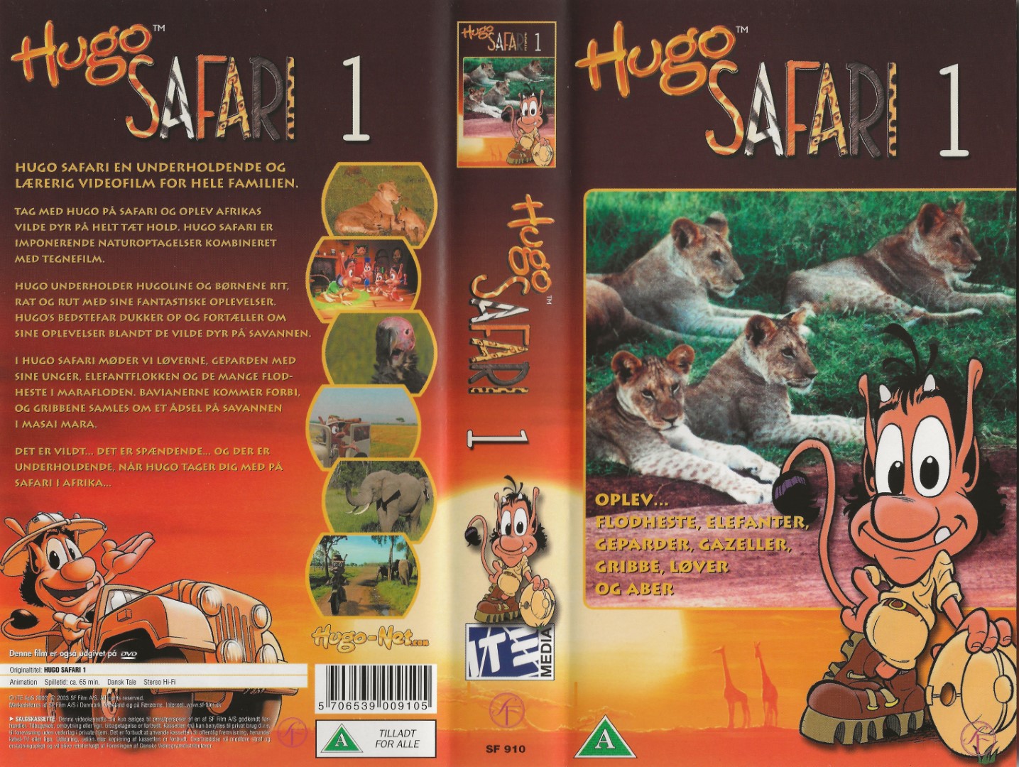 Hugo Safari 1  VHS SF Film A/S 1999