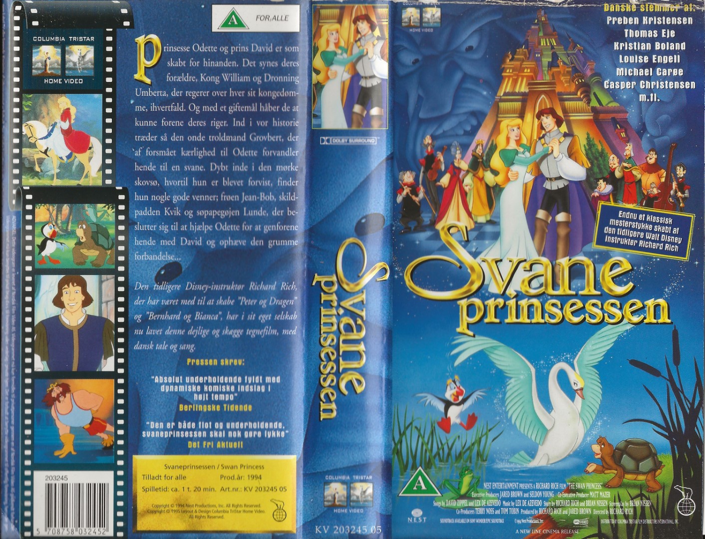 Svaneprinsessen <p>Org.titel: Swan Princess</p> VHS Nordisk Film 1994