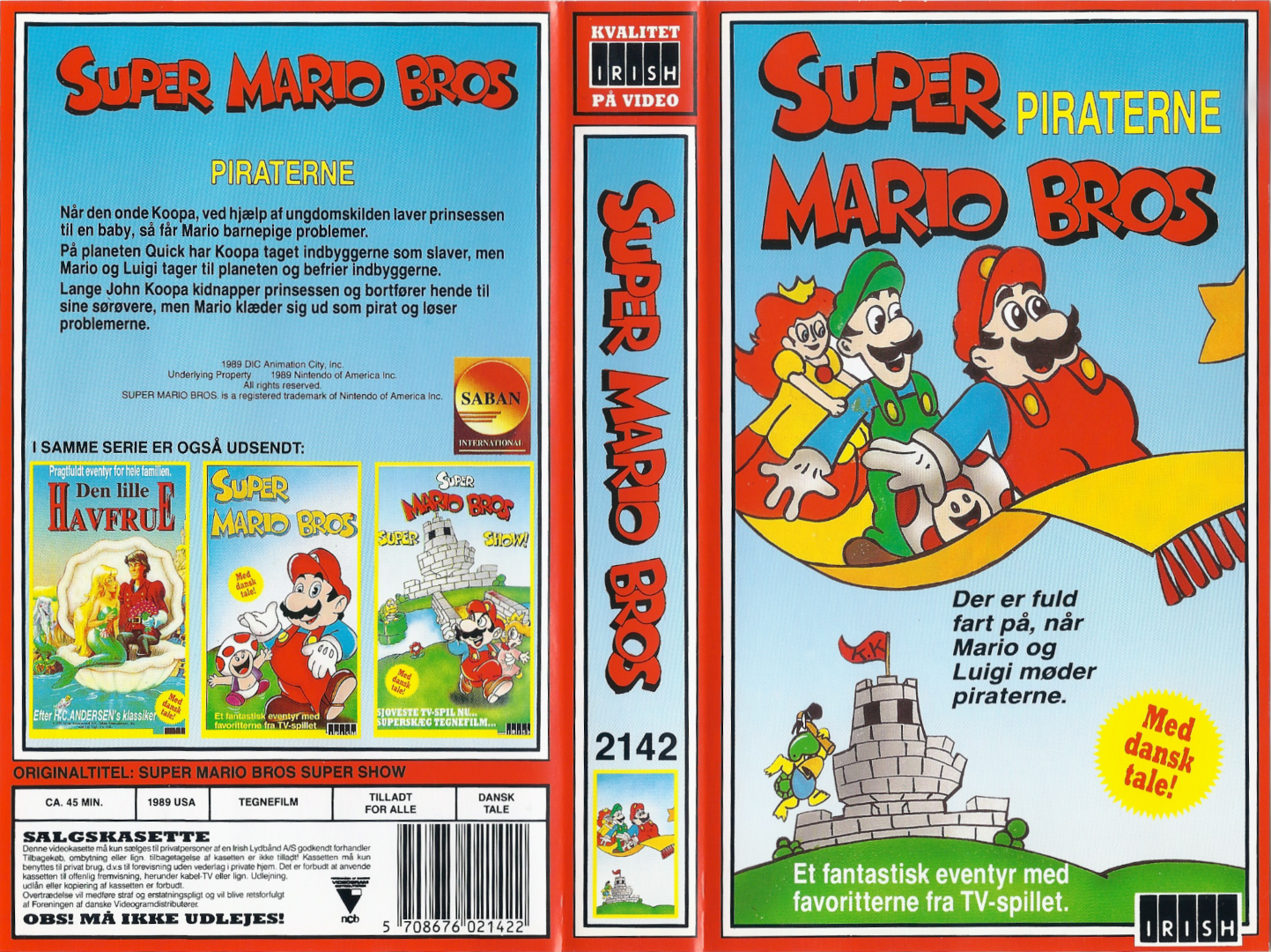 Super Mario Bros – Piraterne <p>Org.titel: The Super Mario Bros. Super Show!</p> VHS Irish 1989