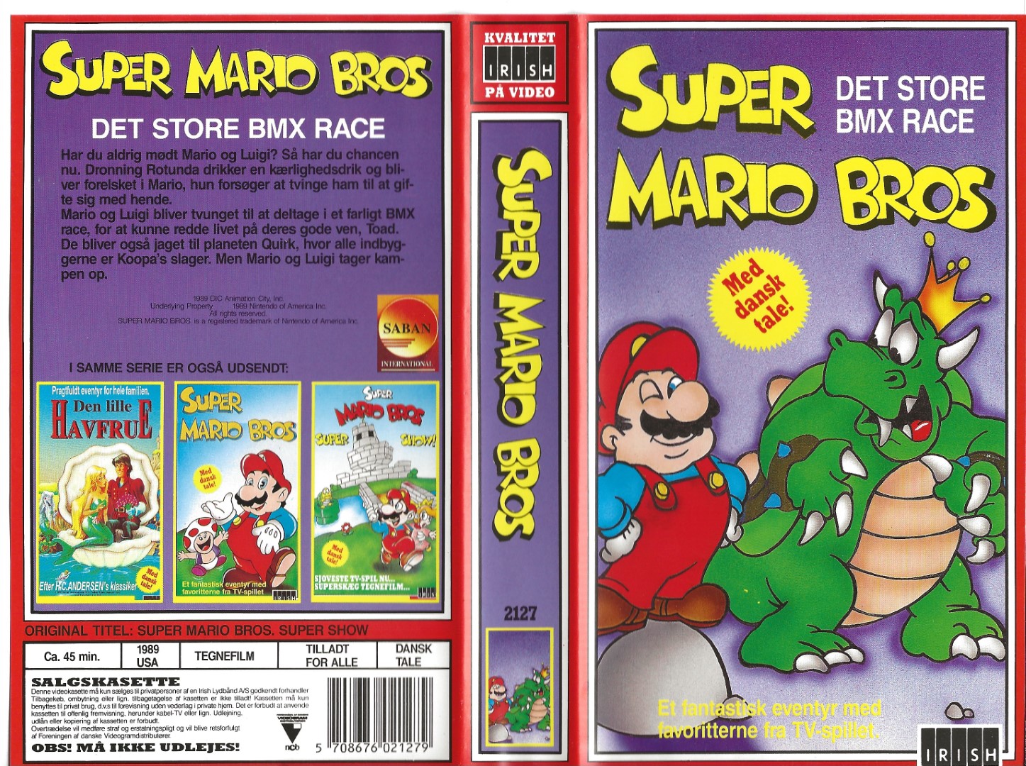 Super Mario Bros – Det Store BMX Race <p>Org.titel: The Super Mario Bros. Super Show!</p> VHS Irish 1989