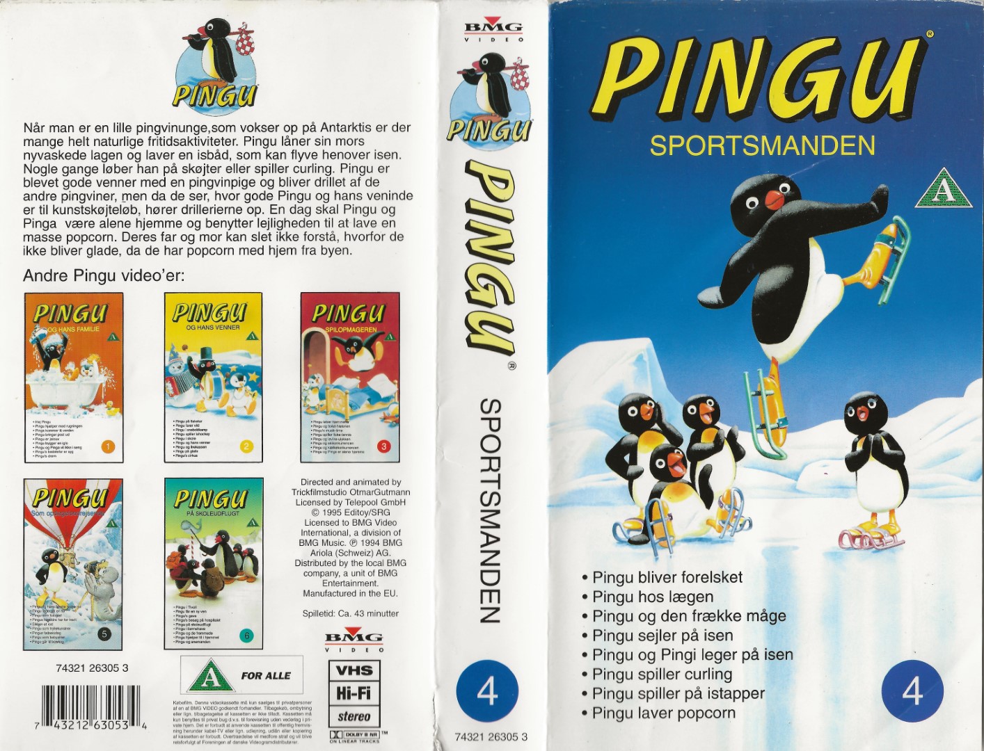 Pingu 4 - Sportsmanden  VHS BMG Video 1995
