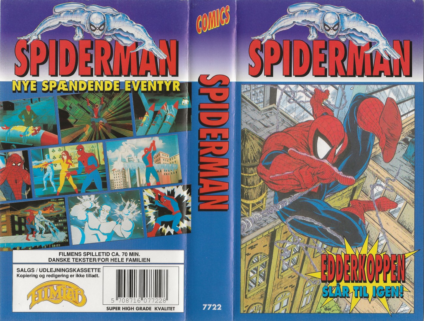 Spiderman - Edderkoppen slår til igen! <p>Org.titel: Spider-Man and His Amazing Friends</p> VHS Filmlab 0