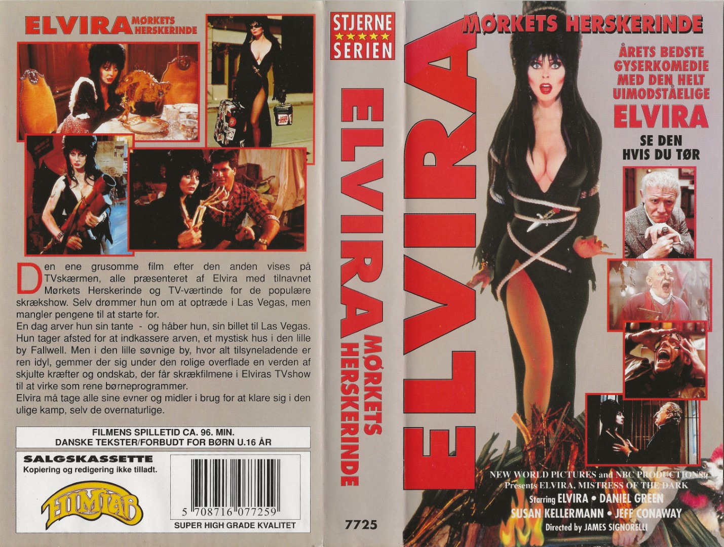 Elvira: Mørkets herskerinde <p>Org.titel: Elvira: Mistress of the Dark</p> VHS Filmlab 1988