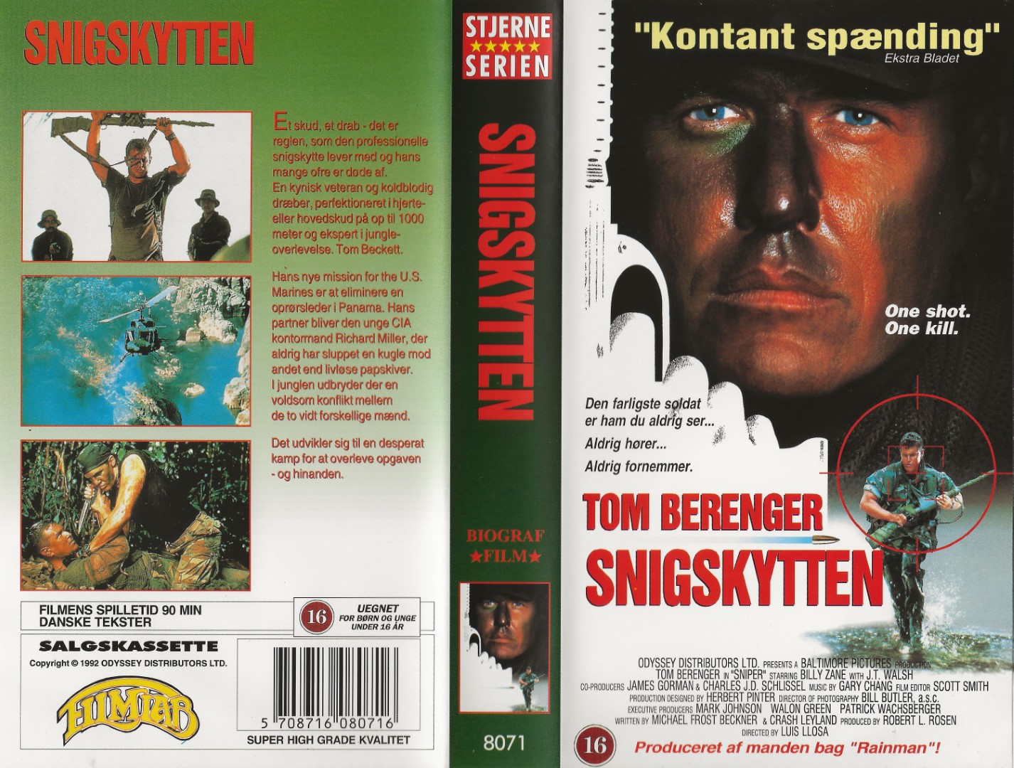 Snigskytten <p>Org.titel: Sniper</p> VHS Filmlab 1992