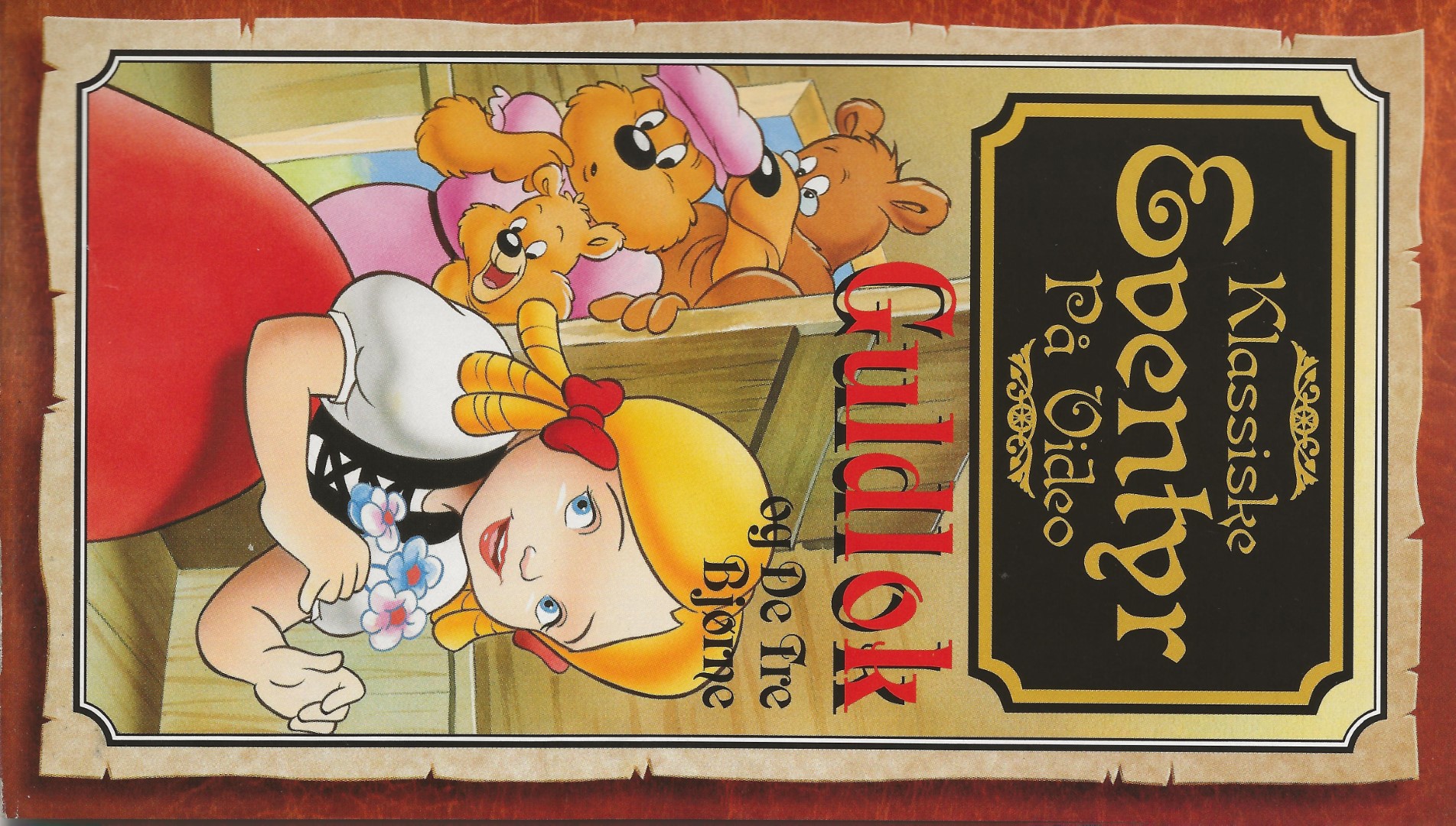Guldlok og de tre bjørne <p>Org.titel: Goldilocks and the three Bears</p> VHS Elap Video 1991