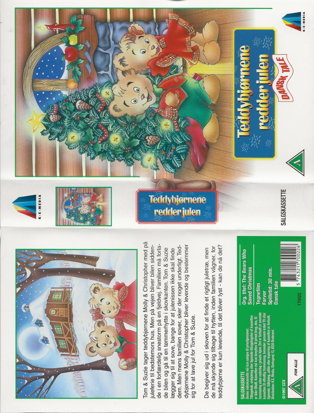 Tedybjørnene redder julen <p>Org.titel: The Bears Who Saved Christmas</p> VHS K.E. Media 1997