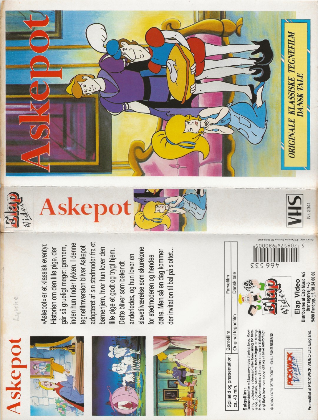Askepot <p>Org.titel: Cinderella</p> VHS Elap Video 1990
