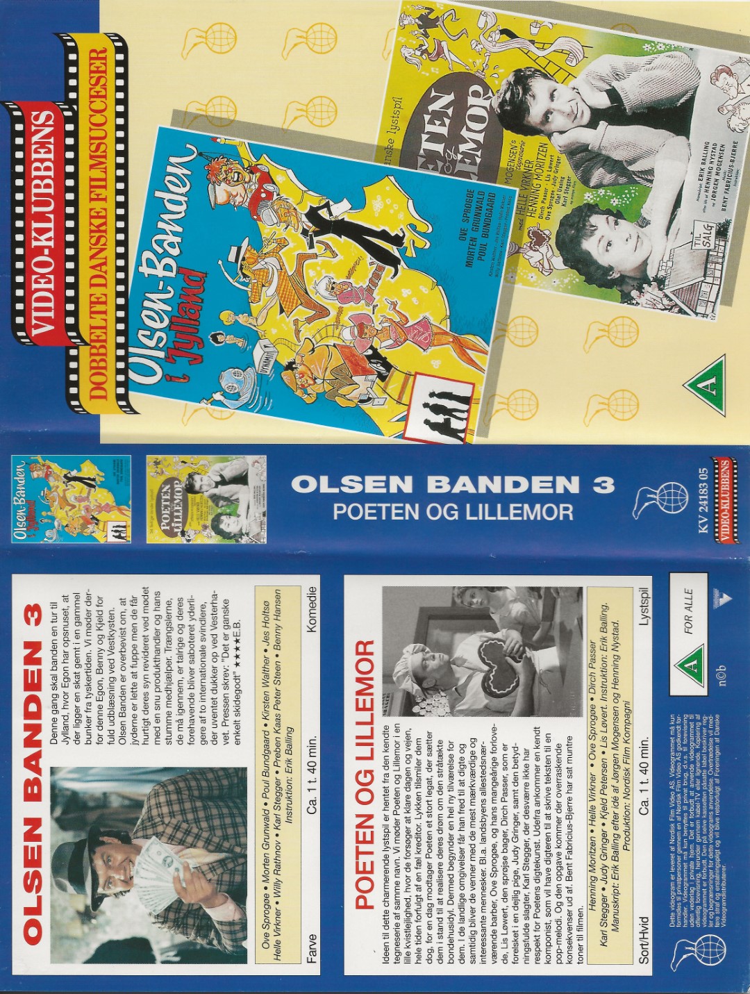 Olsen Banden 3 - Olsen Banden i Jylland  VHS Nordisk Film 0