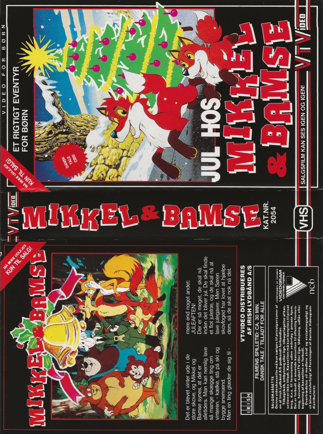 Jul hos Mikkel & Bamse <p>Org.titel: Buttons & Rusty: The Christmas Tree Train</p> VHS Irish 1983