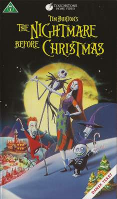 The Nightmare Before Christmas VHS Disney, Touchstone Pictures 1993