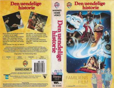 Den uendelige historie VHS Metronome, Warner Bros. 1989
