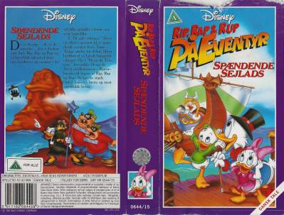 Rip, Rap & Rup på Eventyr - Spændende sejlads <p class='text-muted'>Org.titel: Ducktales - High Seas Adventures</p> VHS Disney 1989
