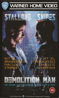 Demolition Man VHS Warner Bros. 1993