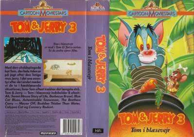 Tom & Jerry (3) - Tom i blæsevejr <p class='text-muted'>Org.titel: Tom & Jerry 3 - Blue Cat Blues</p> VHS MGM/UA Home Video 1992