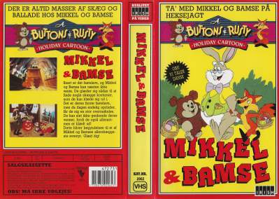 Mikkel & Bamse <p class='text-muted'>Org.titel: Buttons & Rusty - A Holiday Cartoon</p> VHS Irish 1987