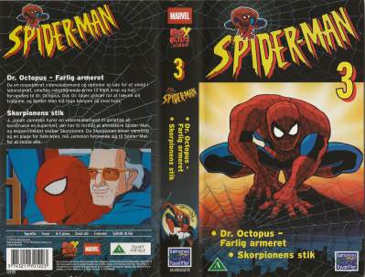 Spider-Man (3) <p class='text-muted'>Org.titel: Spider-Man - The Animated Series</p> VHS Børnenes Favoritter 1995